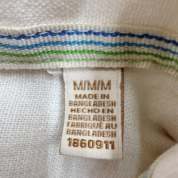 Scotch & Soda Men's Linen Blend Short Sleeve Woven Shirt Medium White, NEW - Picture 5 of 12